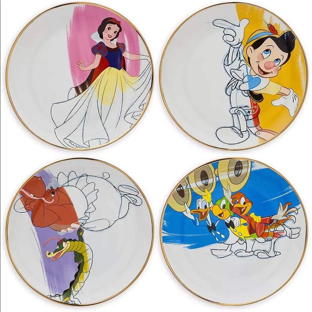 Disney Ink & Paint Ceramic Plate Set '30-40s‎